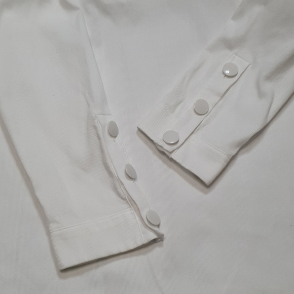 Akris Punto White Mid Button Tunic Top - Picture 5 of 7